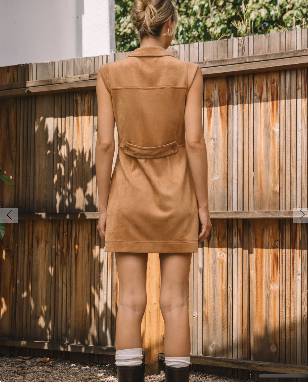 Saddlewood Suede Mini Dress