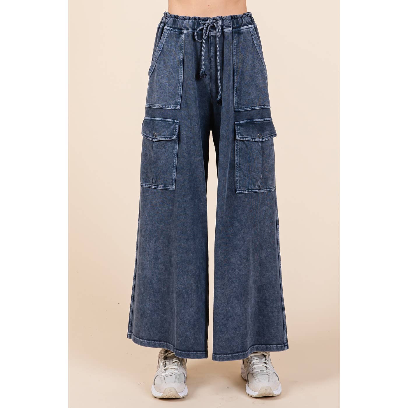 French Terry Knit Cargo Pants