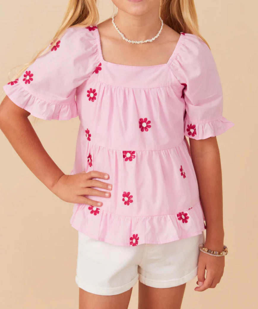 Girls Pretty Little Daisy Top