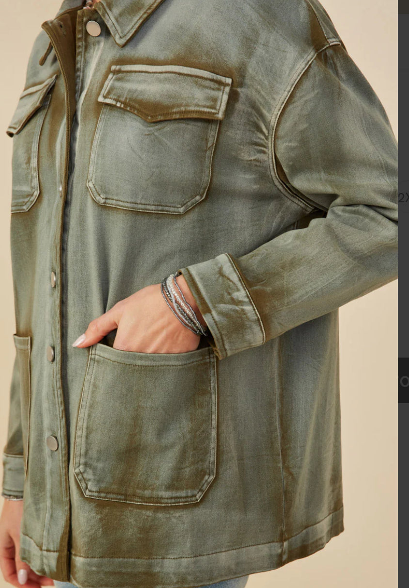 Washed Patch Pocket Jacket