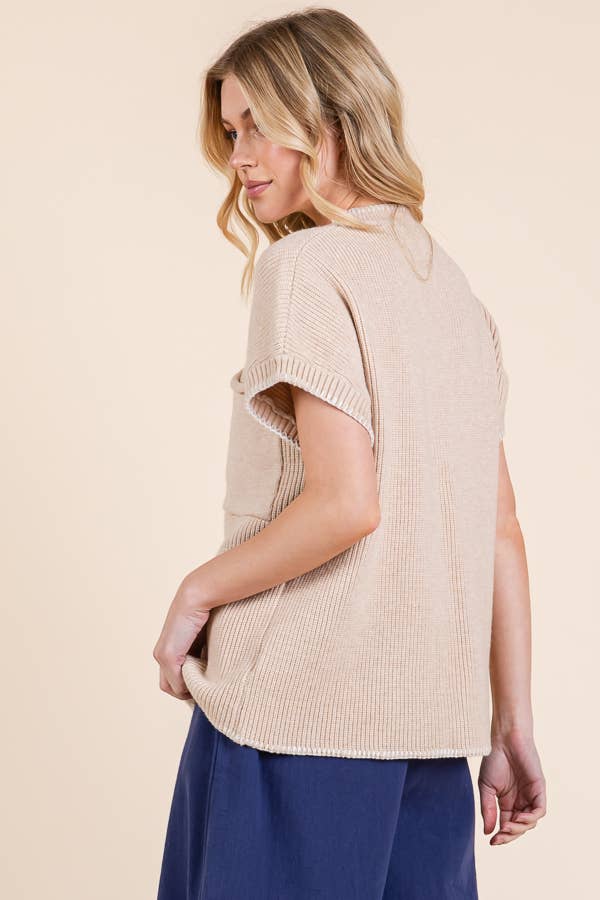 Stitch Edge Knit Sweater