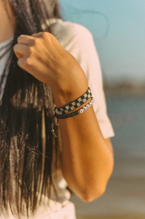 Black Checkered Bracelet