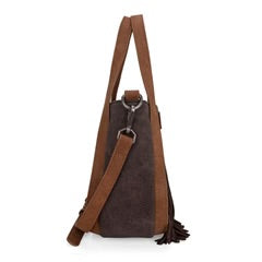 Wrangler Stitch Fringe Two Tone Crossbody