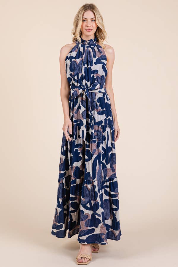 Take Me Away Abstract Maxi Dress