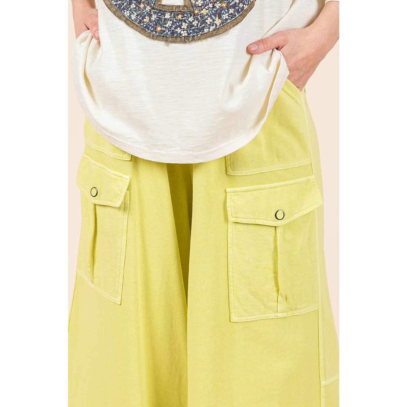 French Terry Knit Cargo Pants