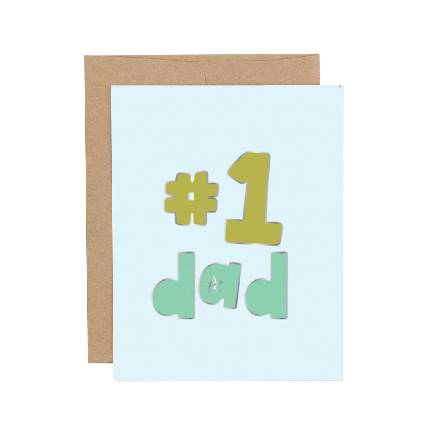 #1 Dad Father's Day Greeting Card