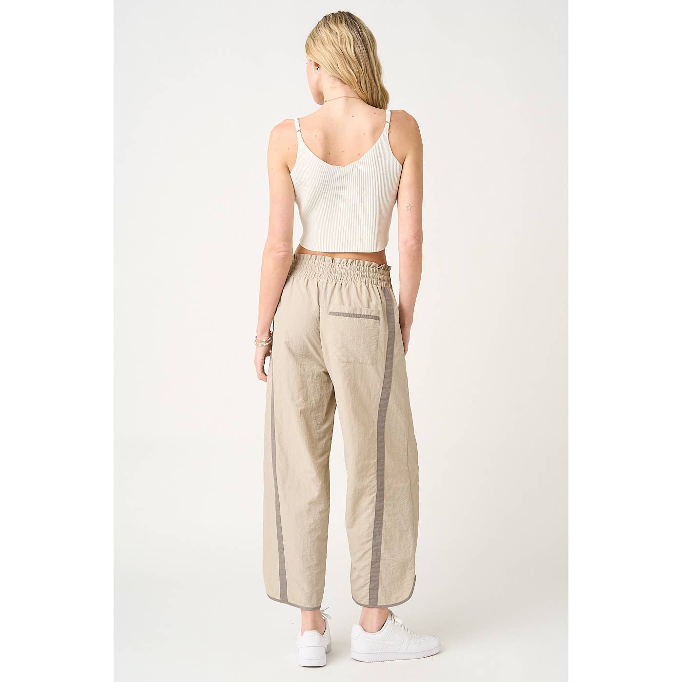 Sporty Girl Stripe Nylon Pants