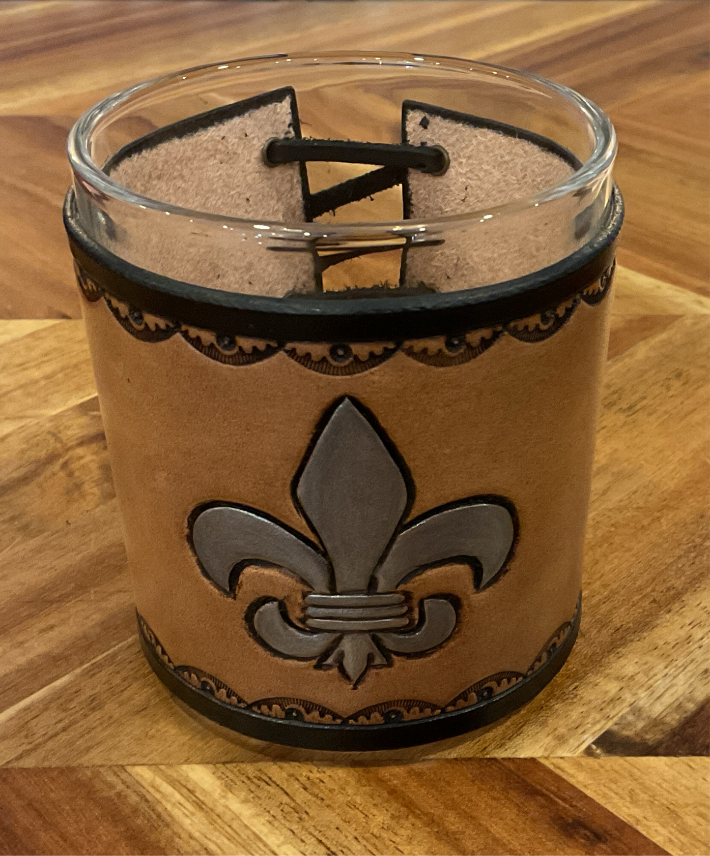 Leather Wrapped Bourbon Glasses