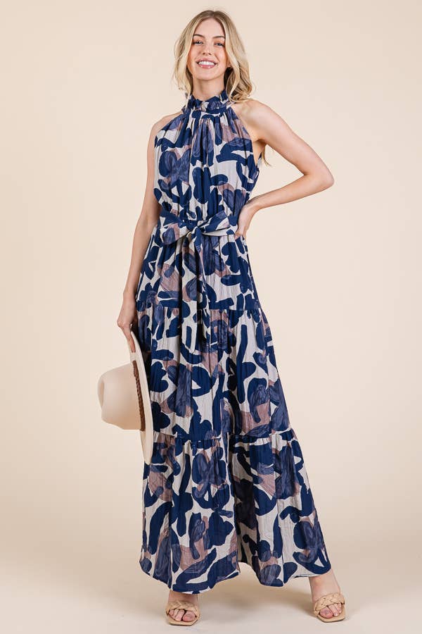 Take Me Away Abstract Maxi Dress