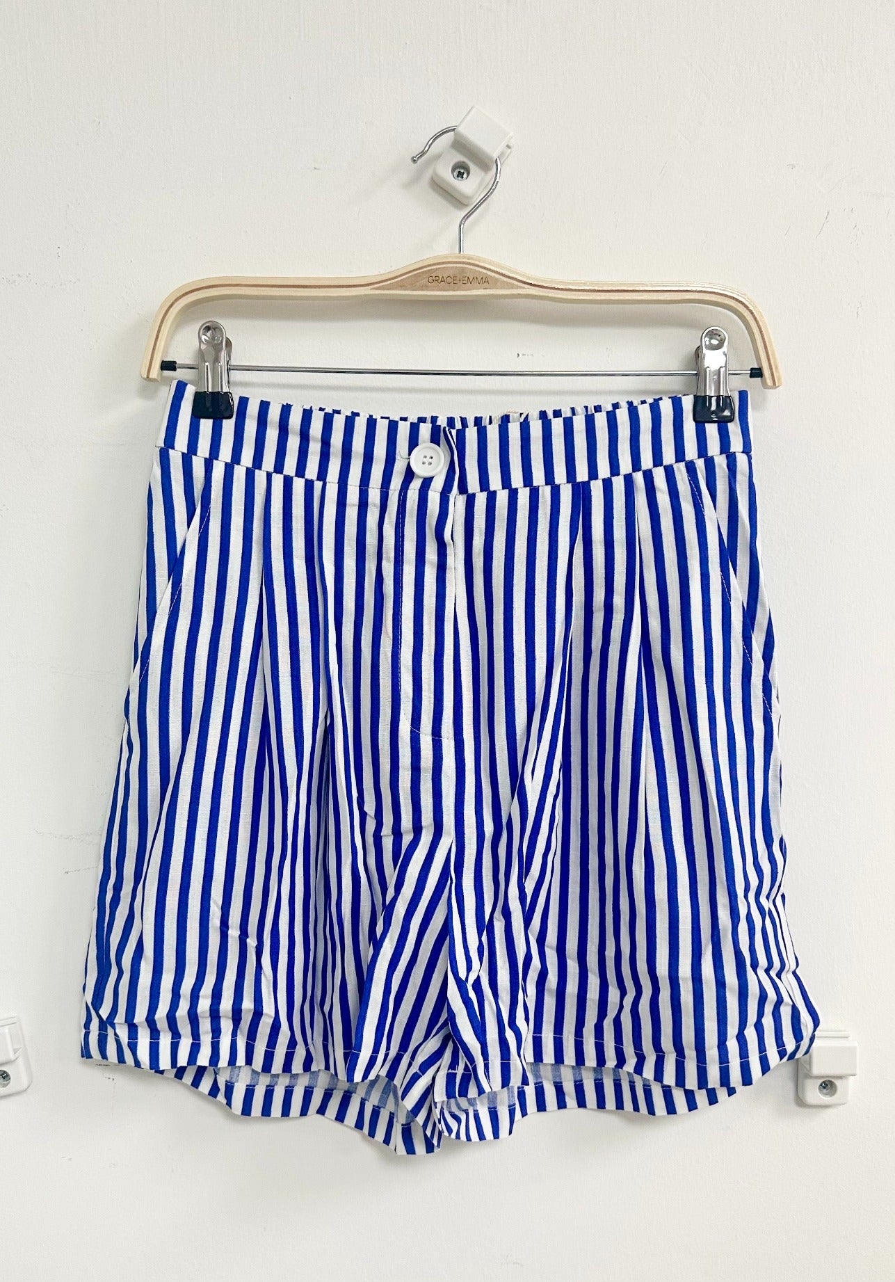 Blue Striped Shorts