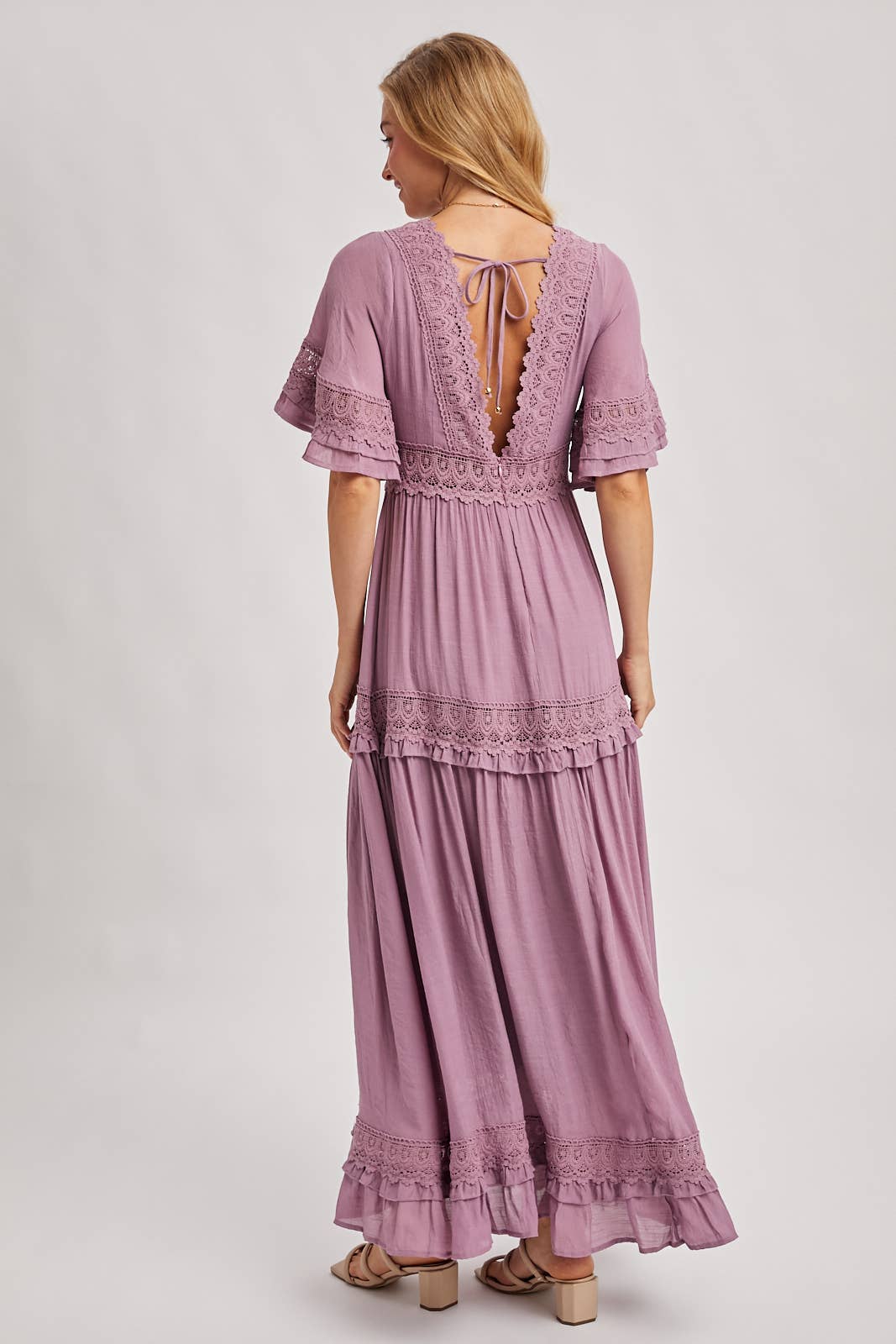 Olive Dreams Lace Maxi