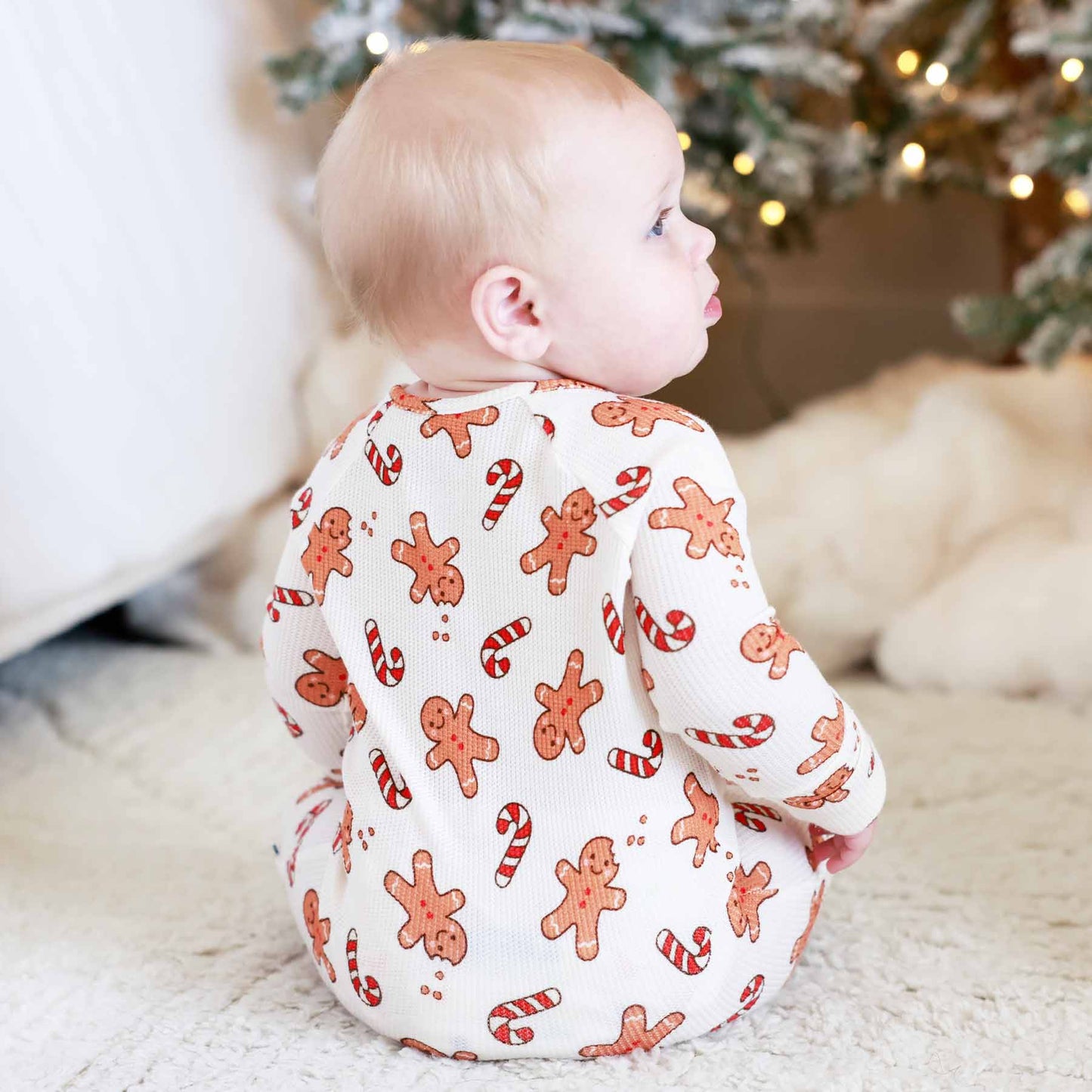 Sleigh Ride Sweets Bamboo Waffle Convertible Zip Romper