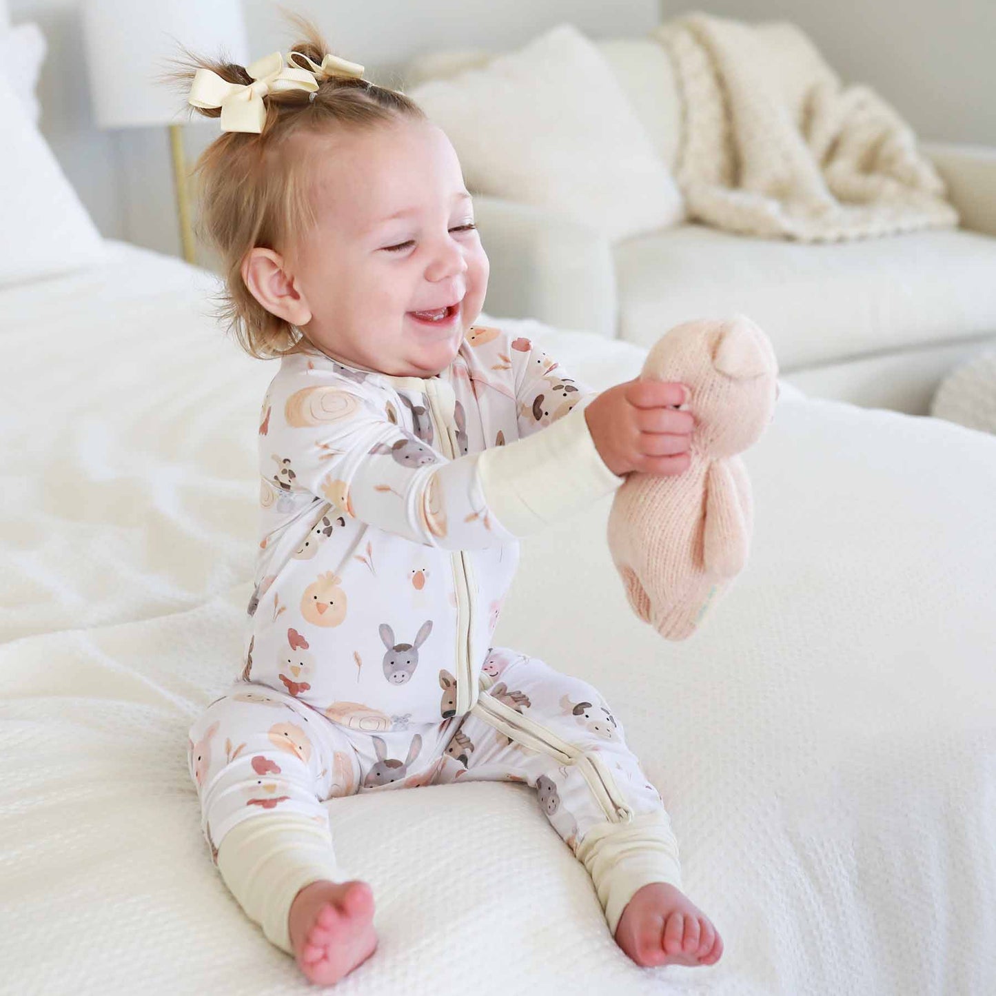 Barnyard Buddies Bamboo Zip Romper