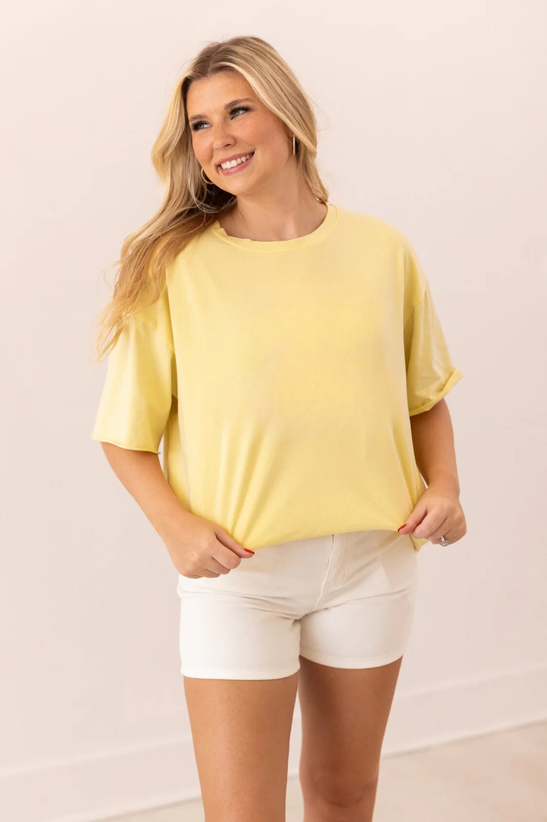 Yellow Basic Boxy Tee