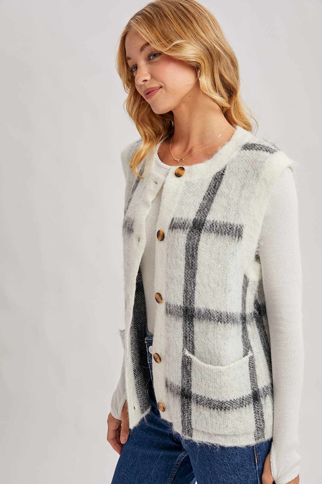 Fall In Love Fuzzy Knit Vest