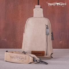Trinity Ranch Floral Tooled Sling Bag