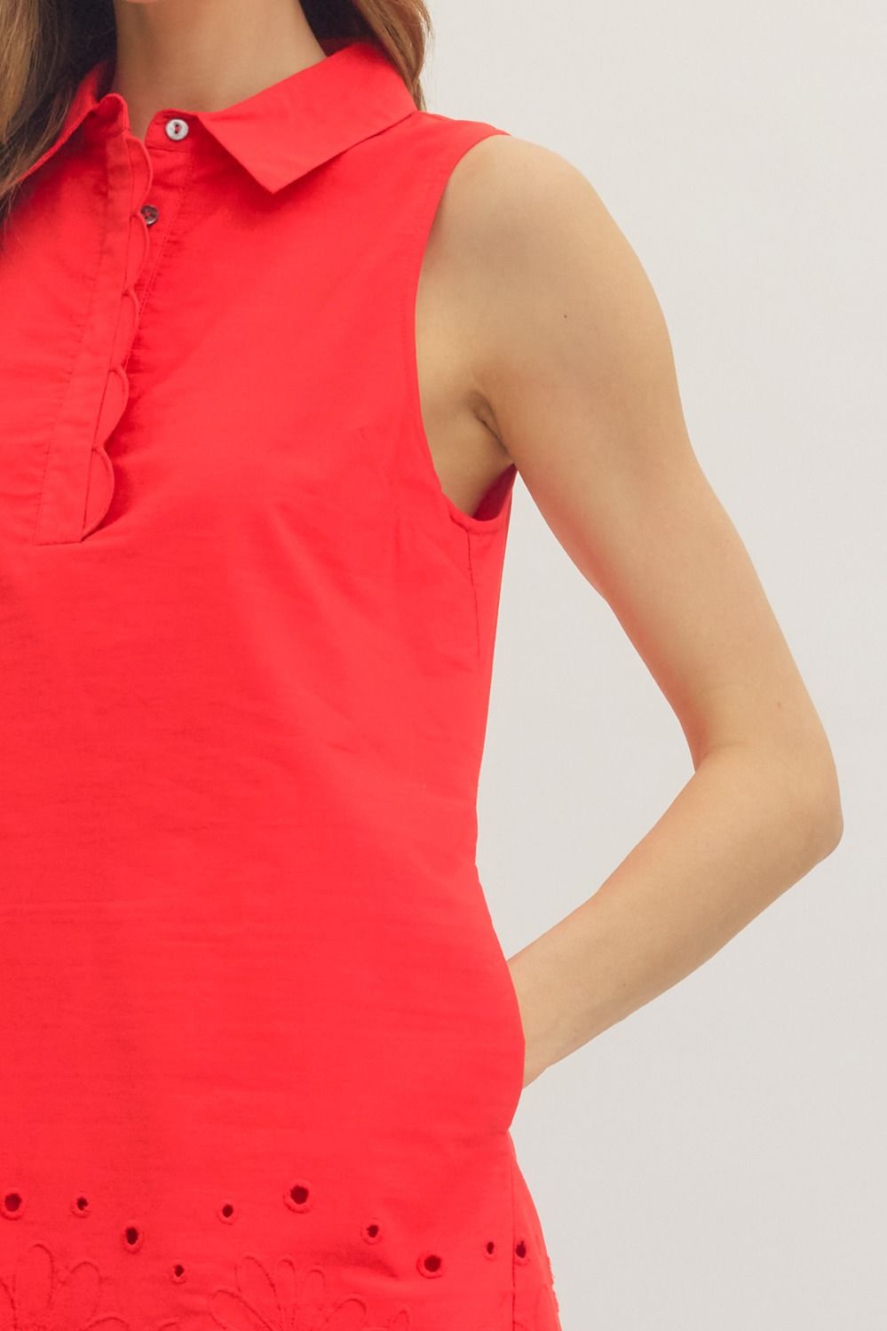 Rosie Red Embroidered Mini