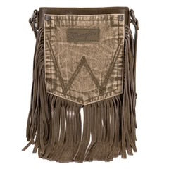Wrangler Denim Pocket Fringe Crossbody