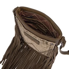 Wrangler Denim Pocket Fringe Crossbody
