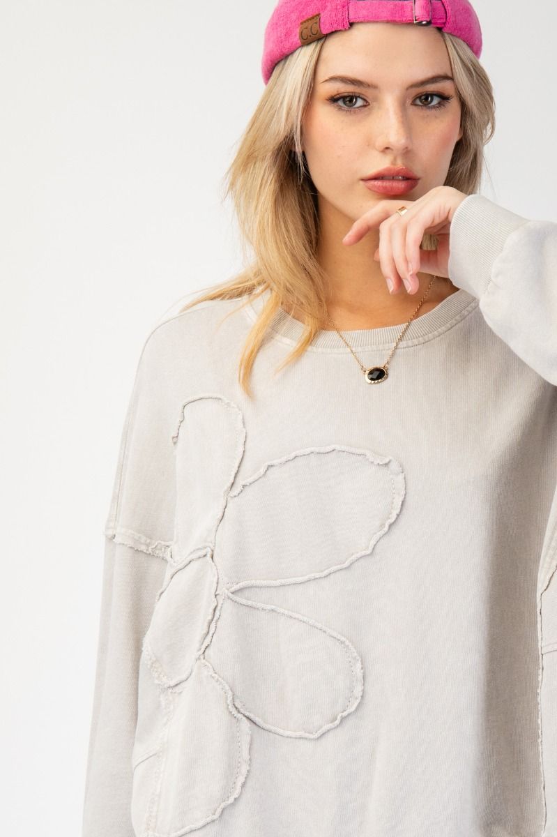 Floral Patched Top - Plus