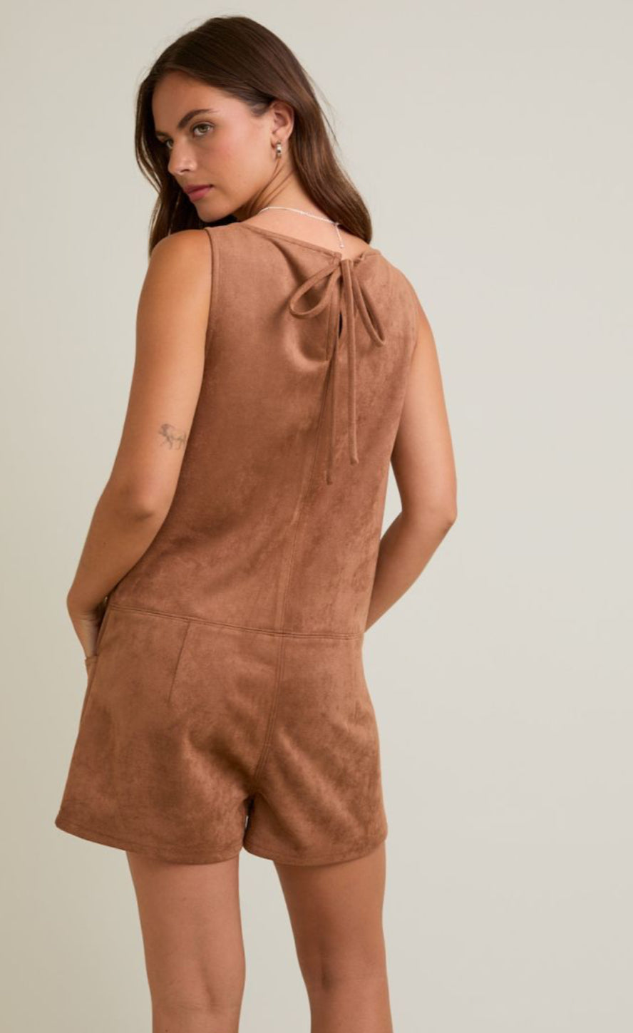 Lainey Suede Romper