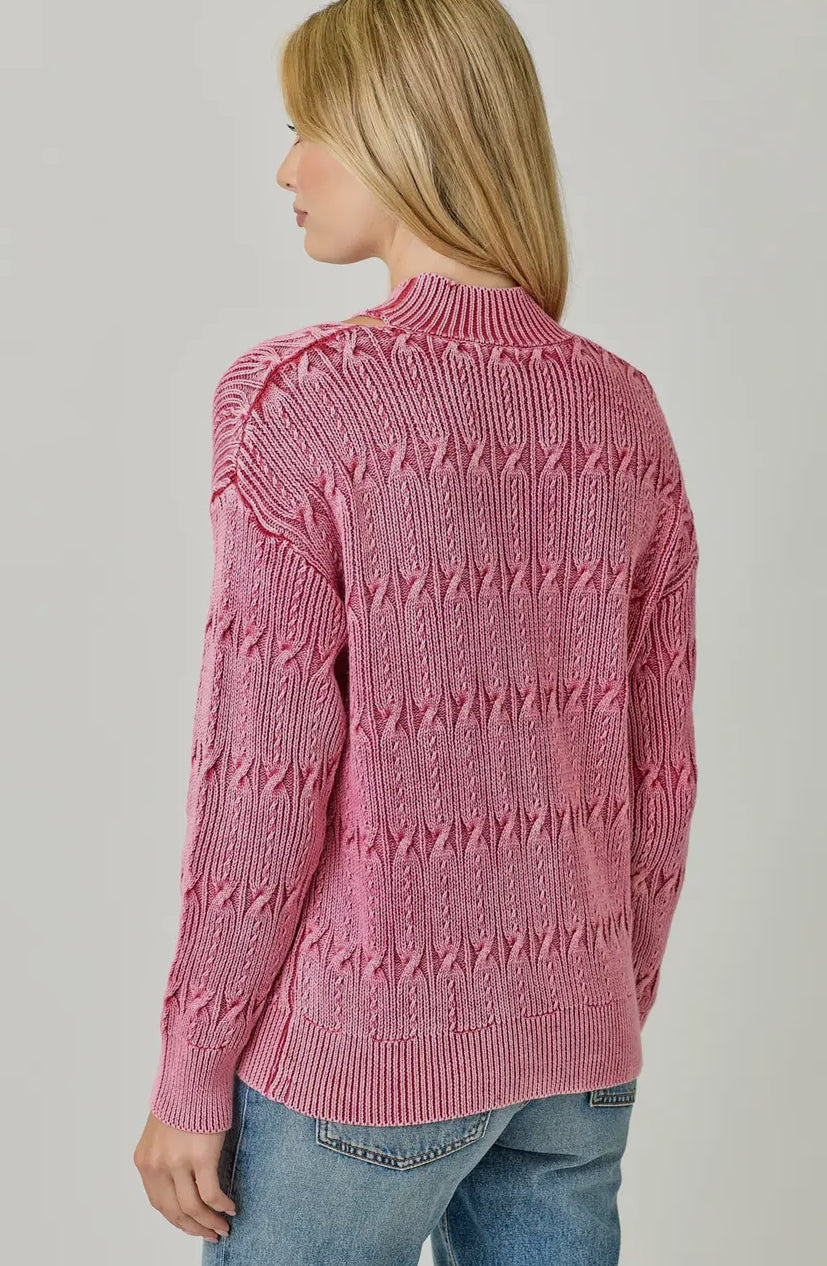 Pink Cutie Cut Out Sweater