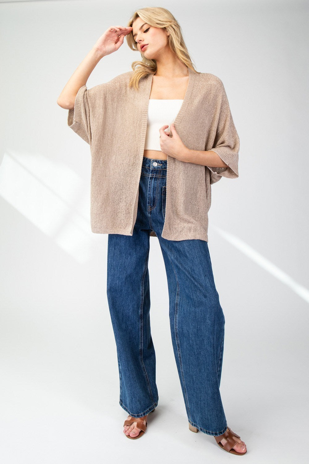 Basic Dolman Fall Cardigan - Plus