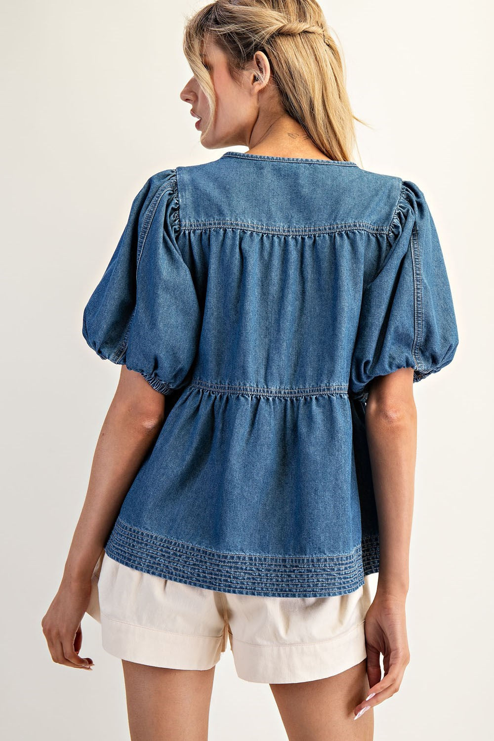 All About Denim Blouse