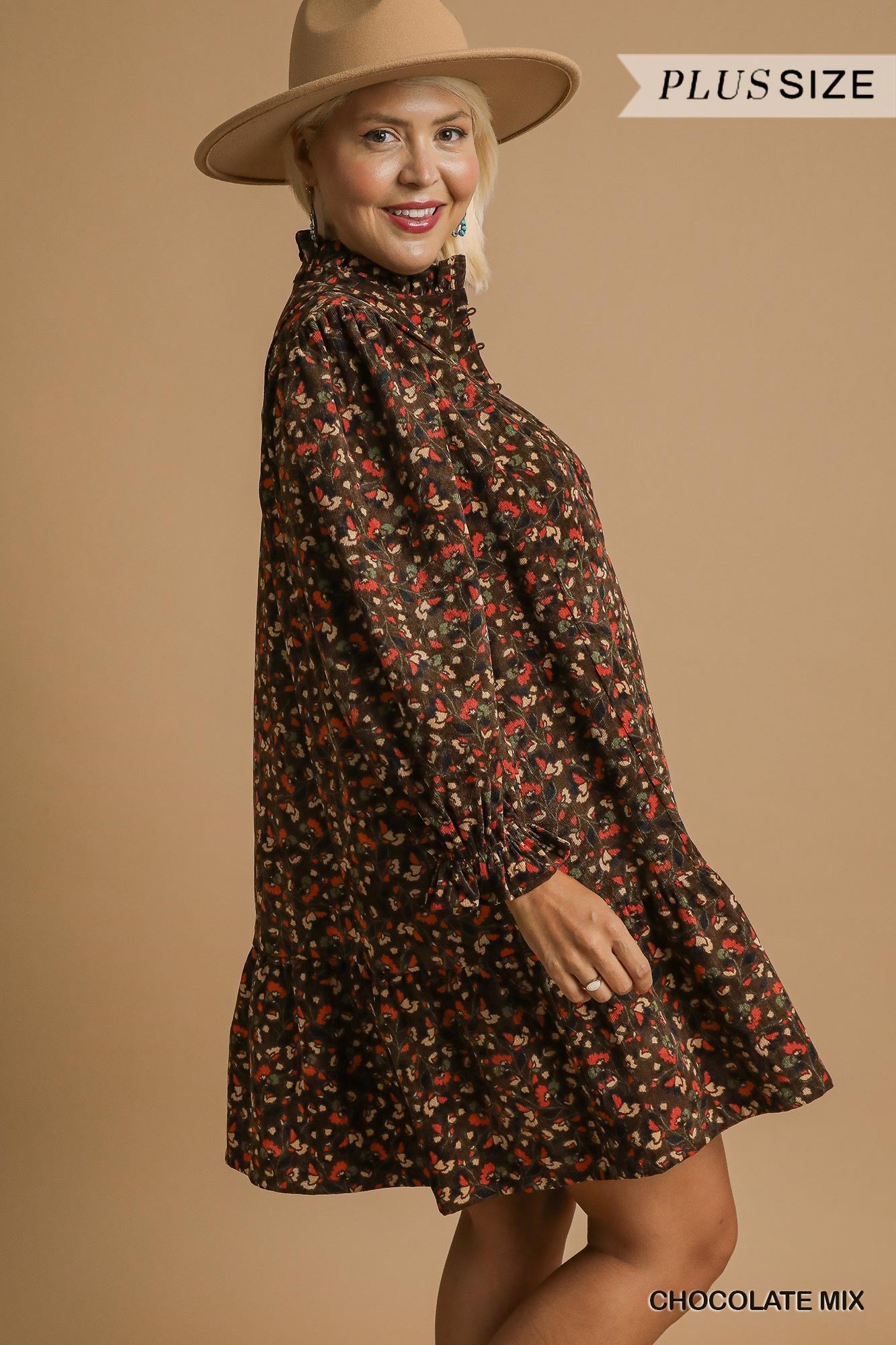 Feeling Thankful Corduroy Dress - Plus