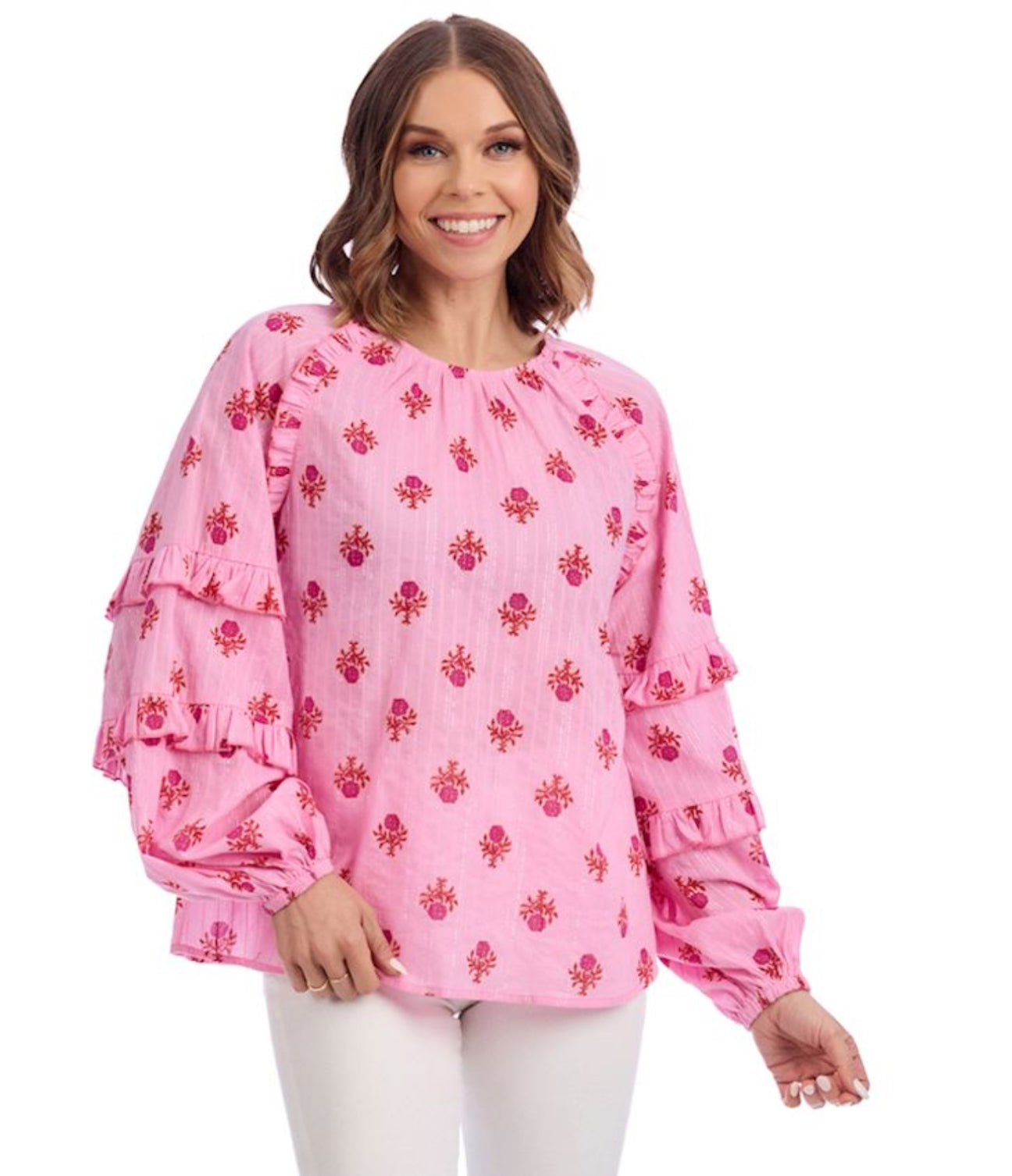 Trenton Pink Printed Top