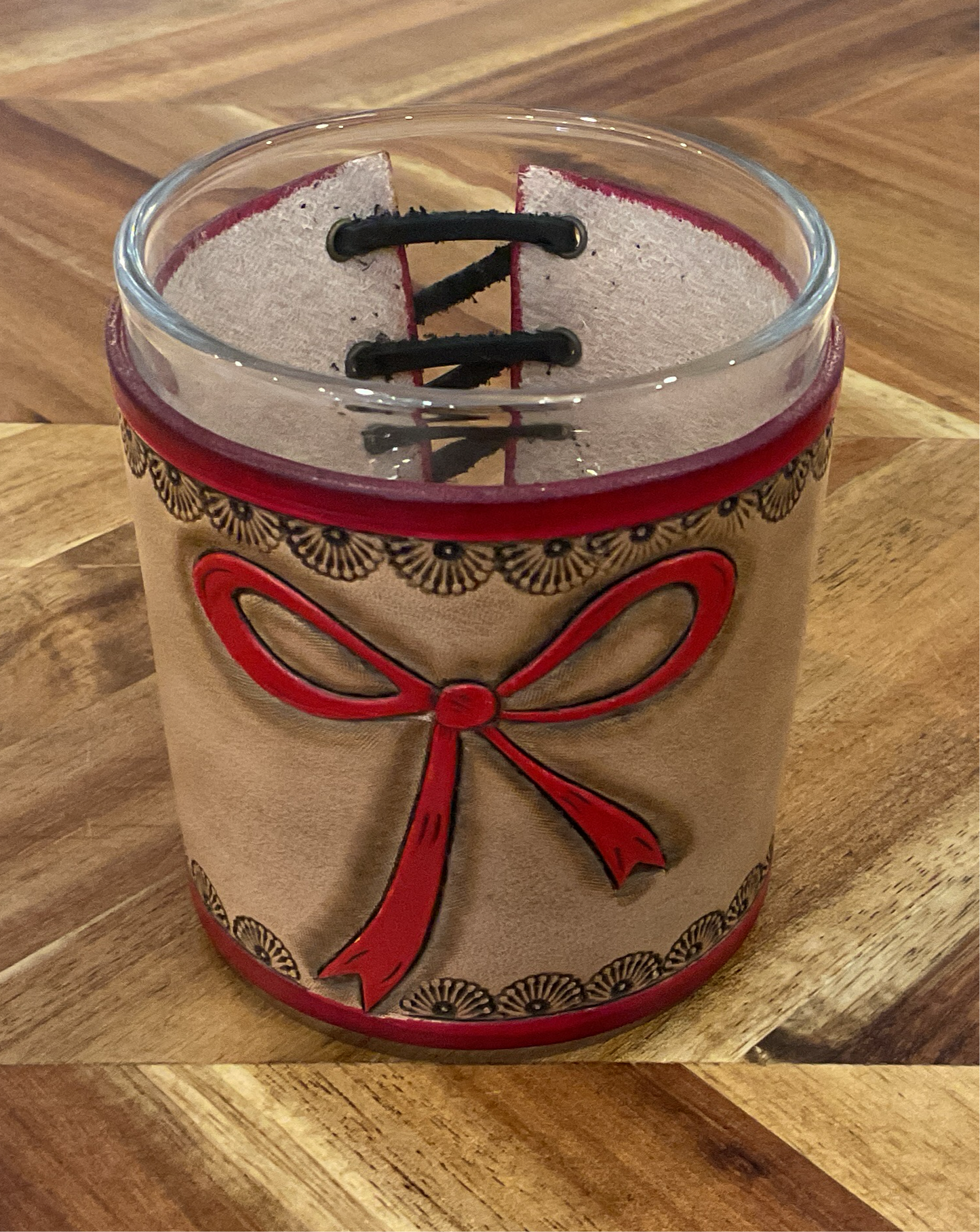 Leather Wrapped Bourbon Glasses