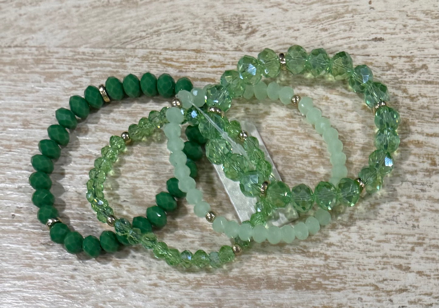 Green Bracelet Stack