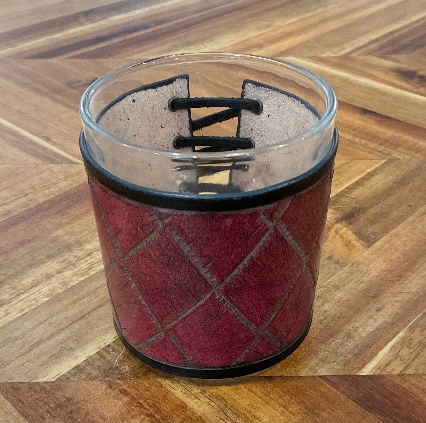 Leather Wrapped Bourbon Glasses