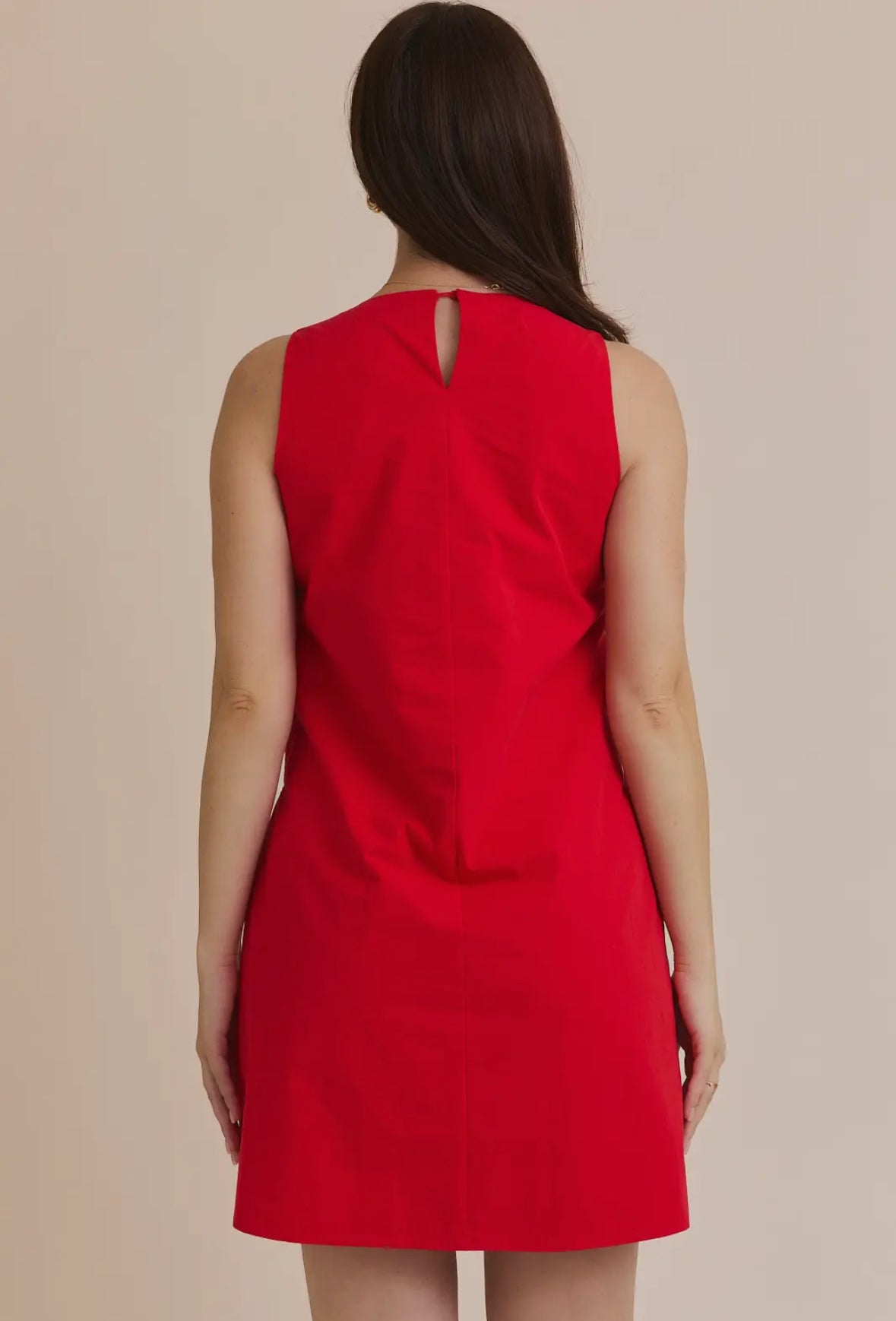 Scoop Neck Tie Front Dress