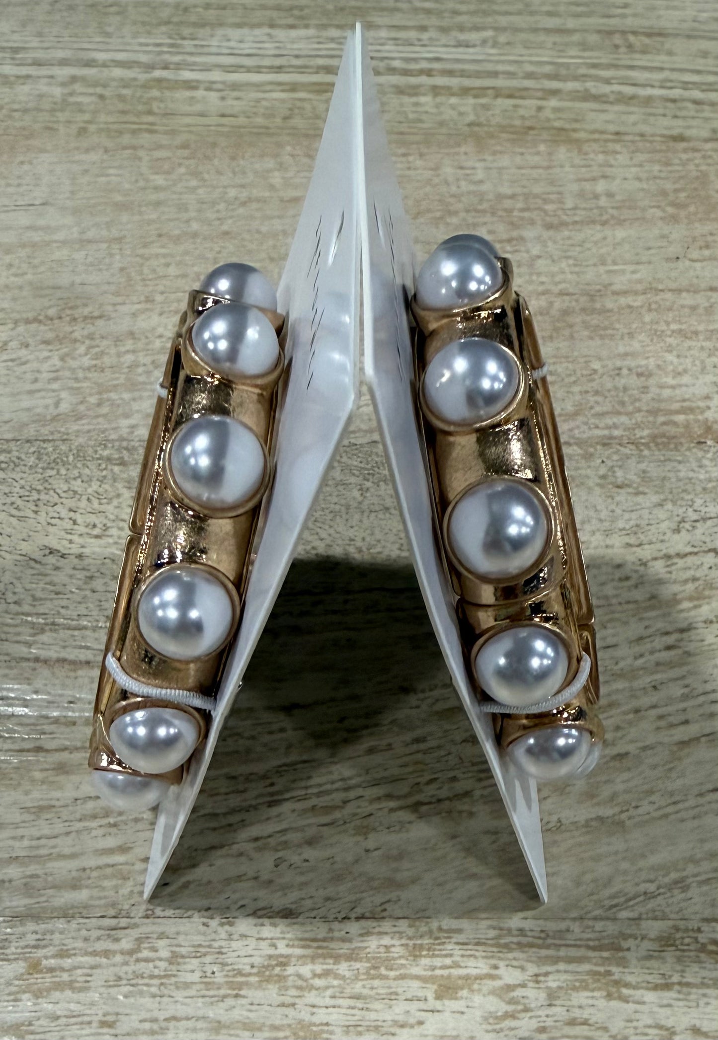 Pearl + Gold Statement Bracelet