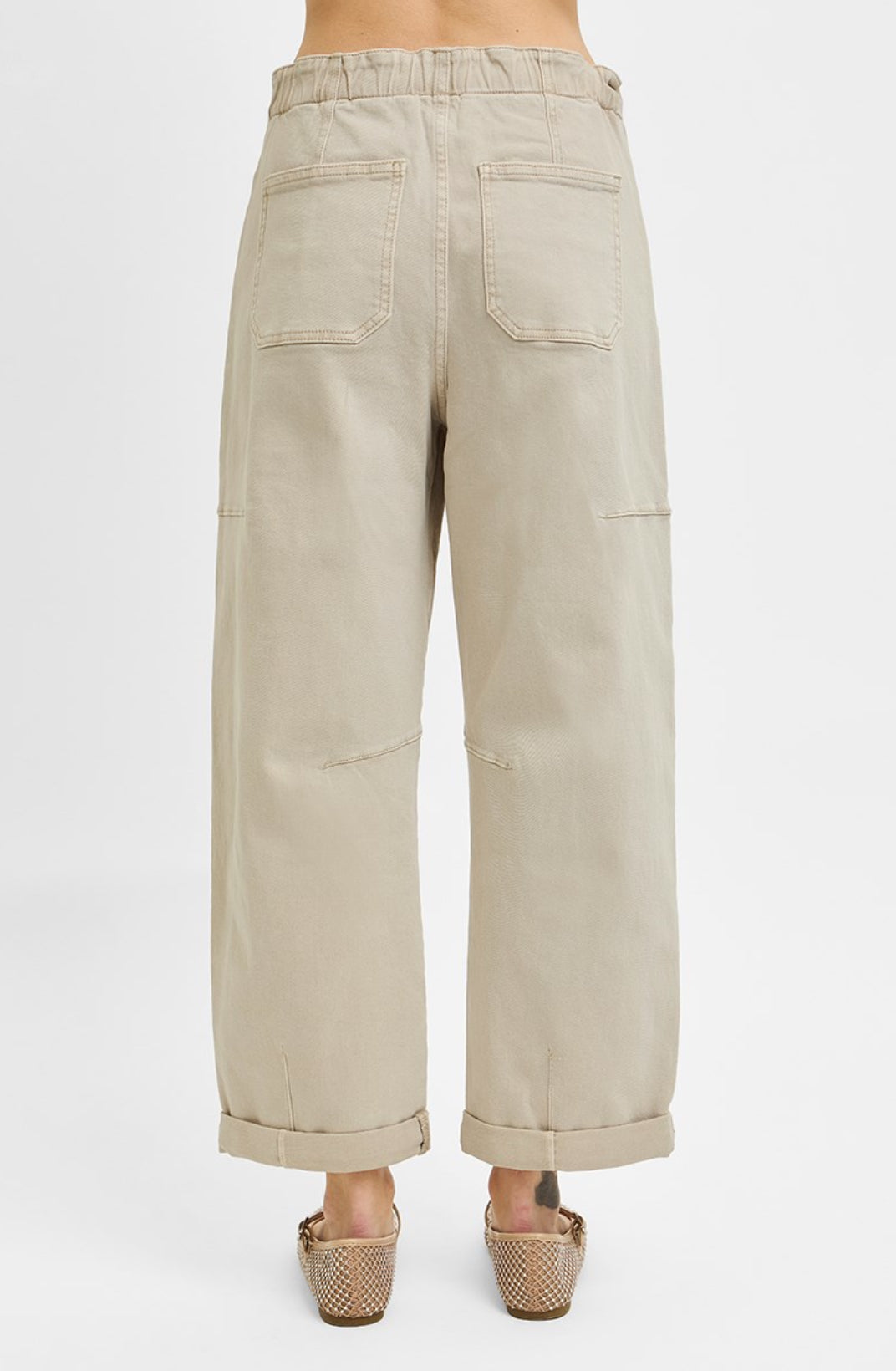 Almond Crop Barrel Denim