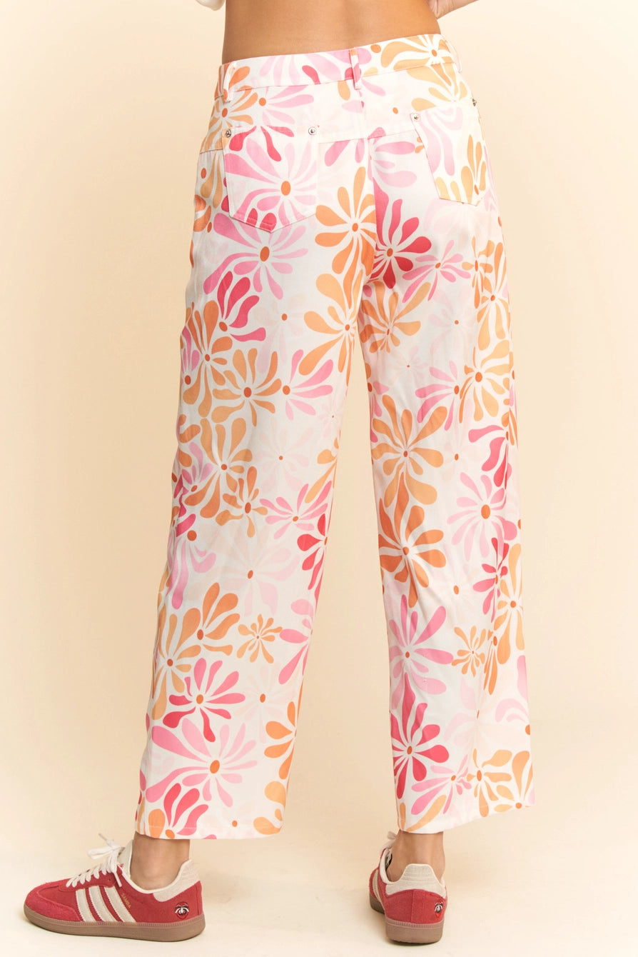 Pink Floral Pants