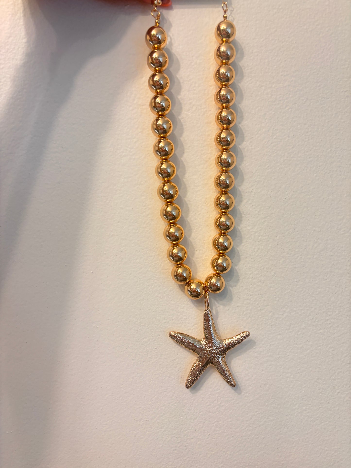 Gold Starfish Statement Necklace