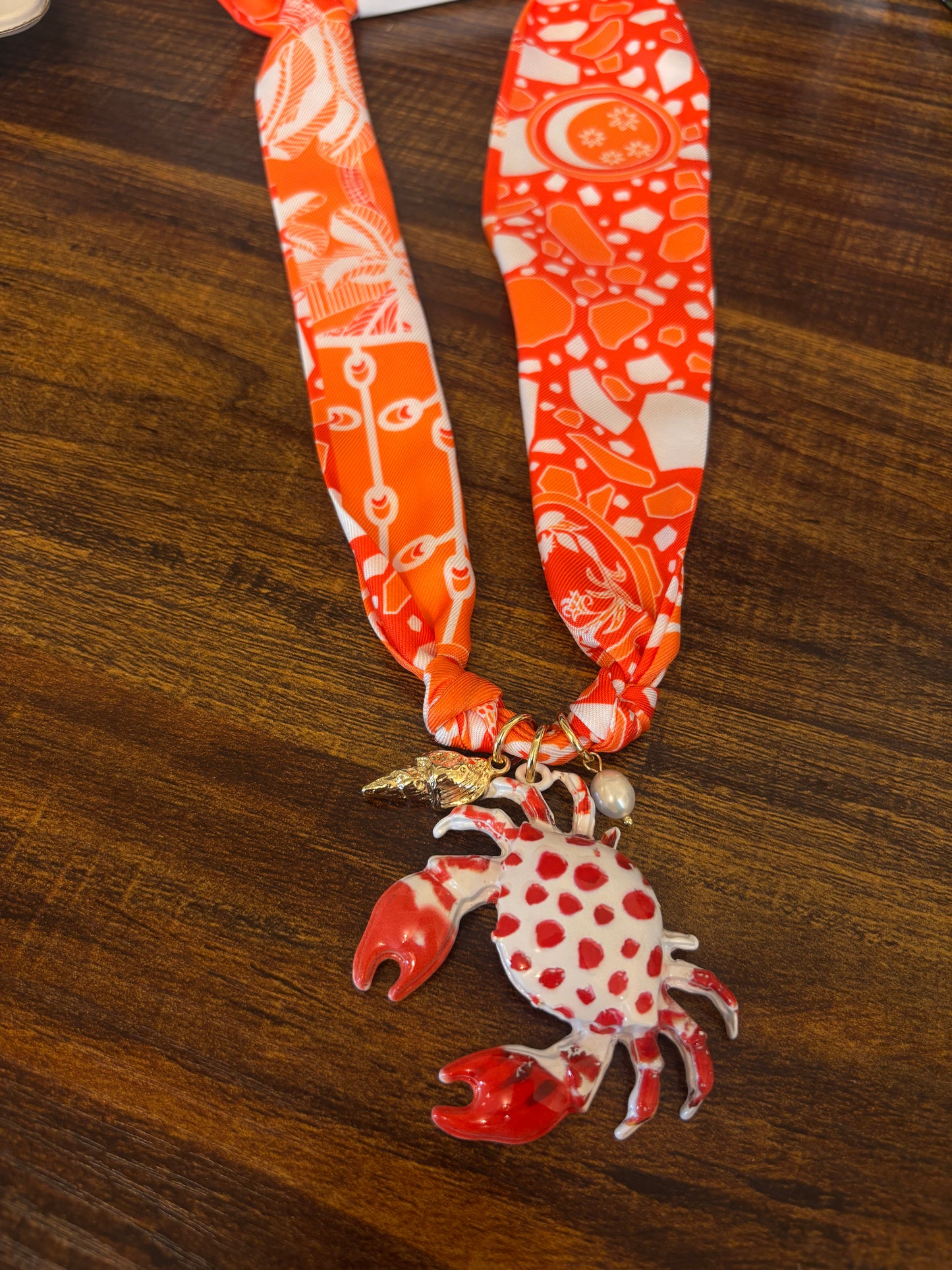 Crabby Scarf Necklace