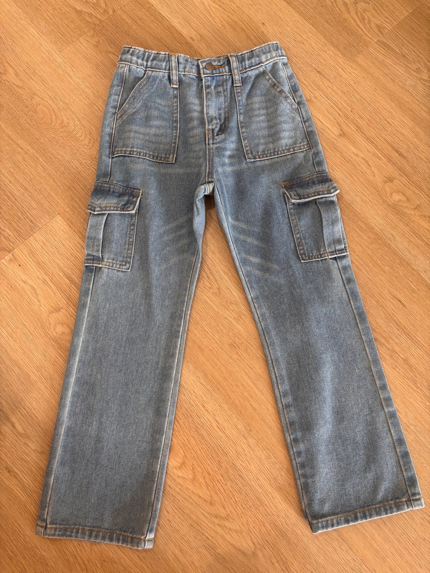 Girls Straight Cargo Denim