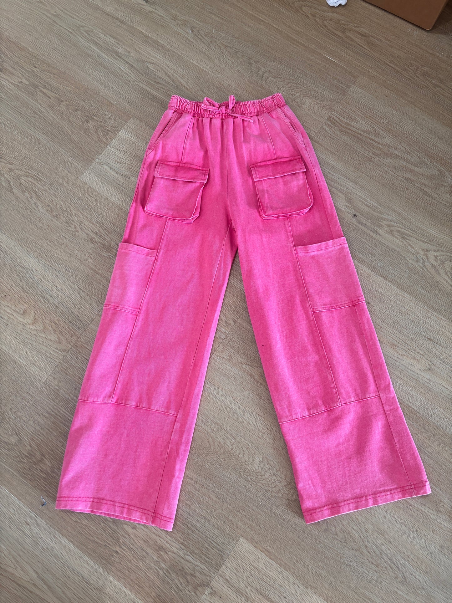 Girls Washed Cargo Pants