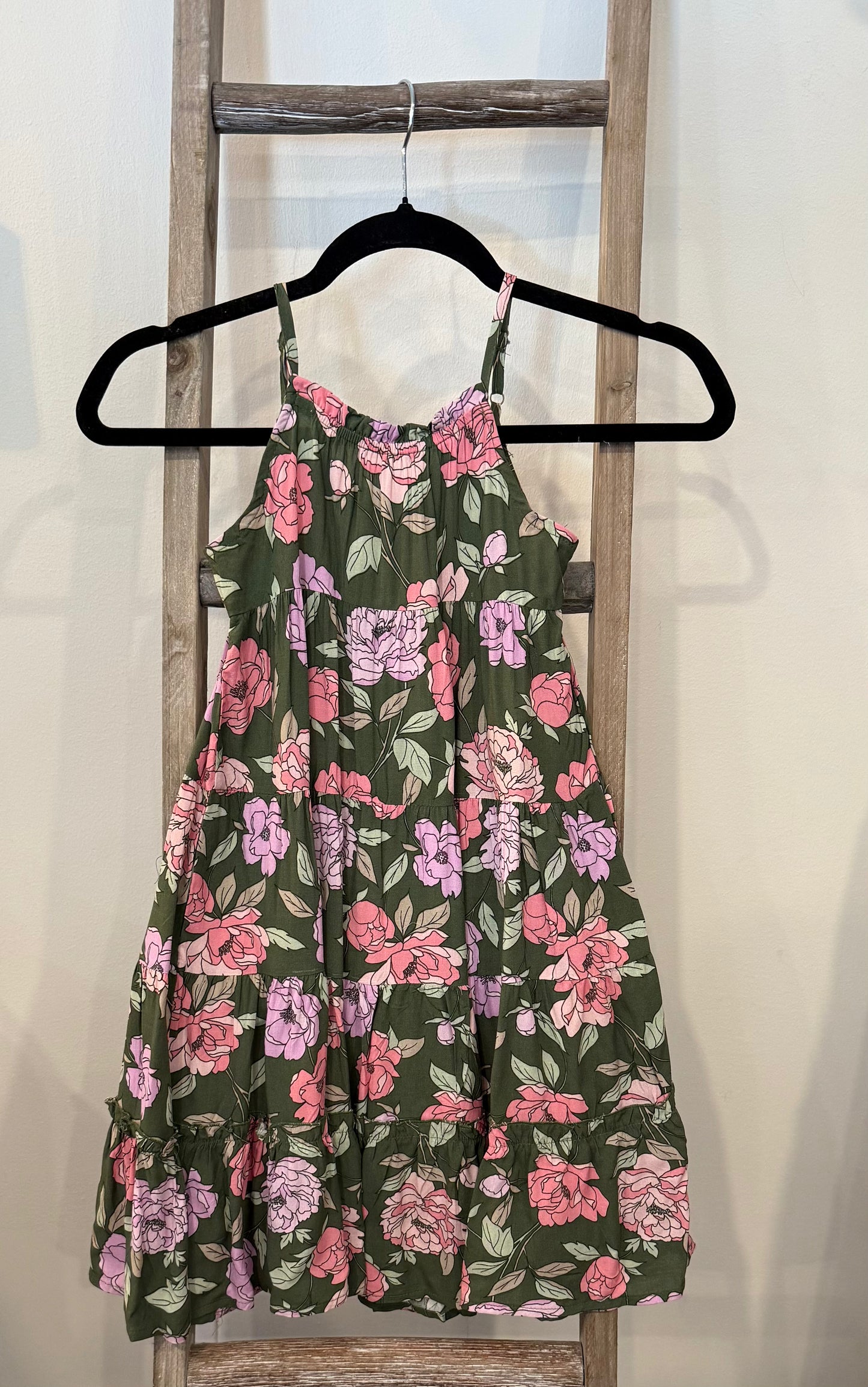 Girls Floral Halter Dress