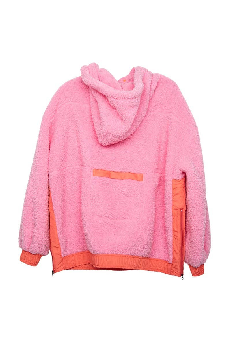 Pink Sherpa Pullover