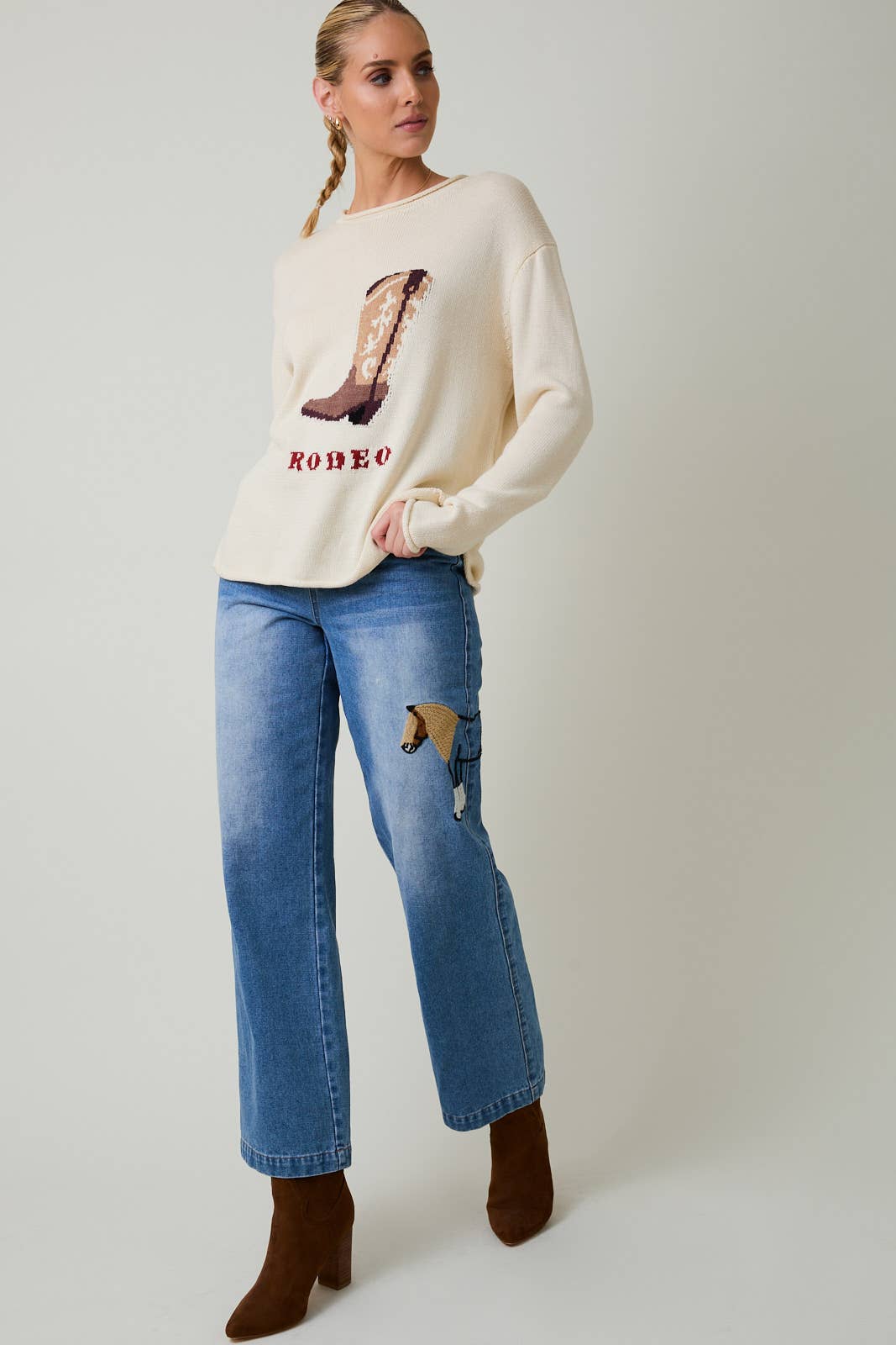 Let’s Rodeo Graphic Sweater