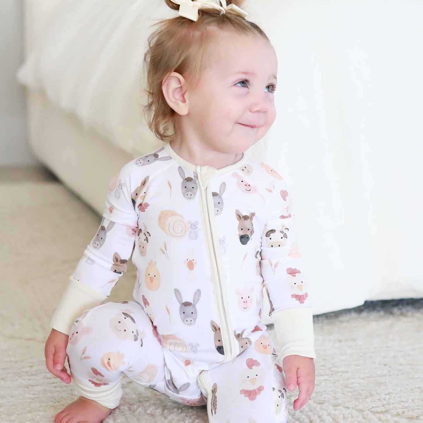 Barnyard Buddies Bamboo Zip Romper
