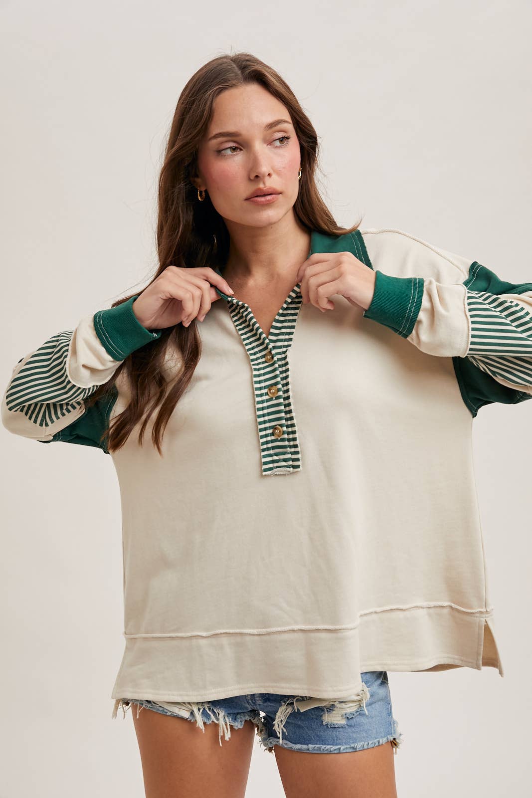 Pumpkin Spice Collar Knit Top