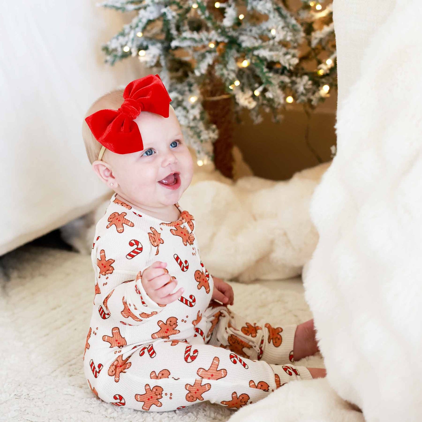 Sleigh Ride Sweets Bamboo Waffle Convertible Zip Romper