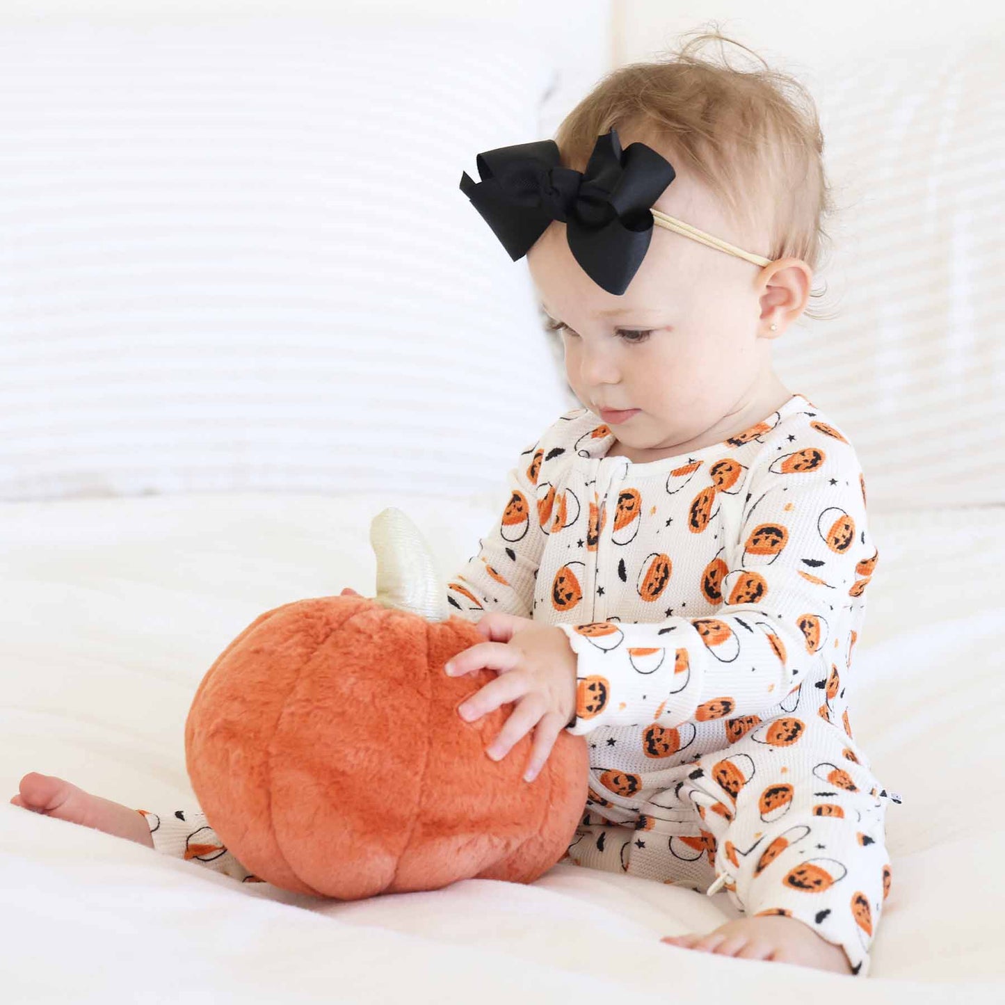 Trick or Treat Bamboo Waffle Zip Romper
