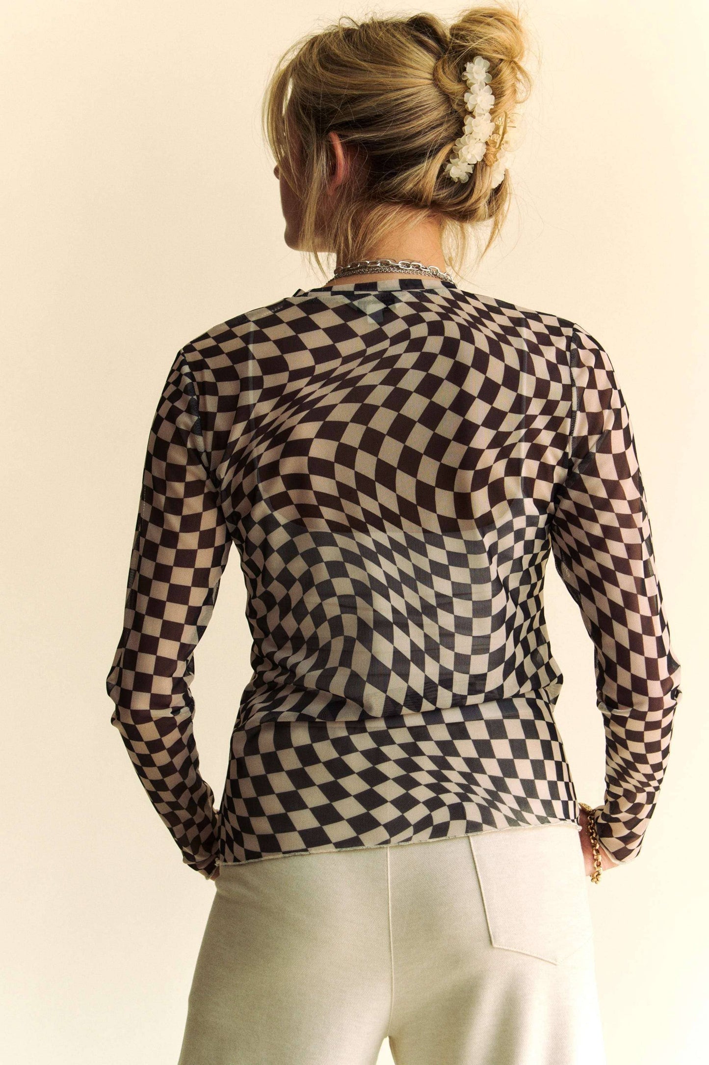 Checkered Layering Top
