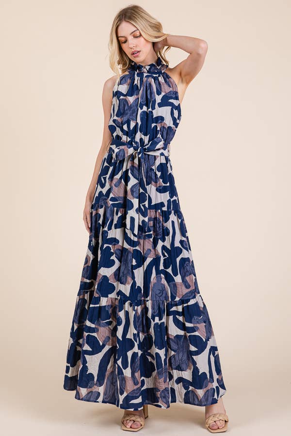 Take Me Away Abstract Maxi Dress